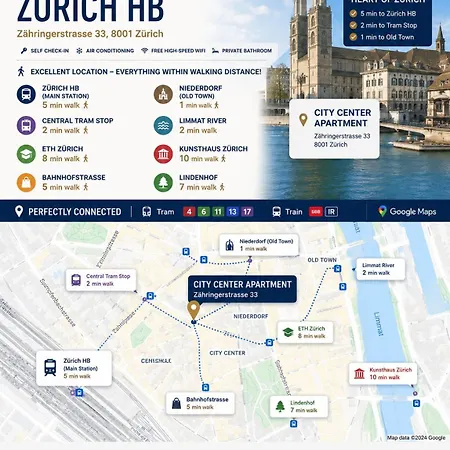 Center En-suite Budget Self Check In, Eth Hb * زيورخ